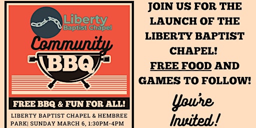 Liberty Baptist Chapel Launch & Community BBQ primary image