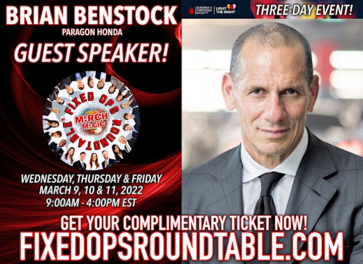 Ted Ings Presents FIXED OPS ROUNDTABLE: March Magic! 3-Day Virtual Event image