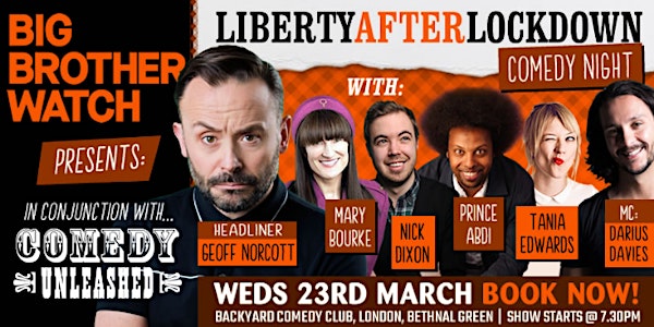 Liberty after Lockdown! Comedy Fundraiser
