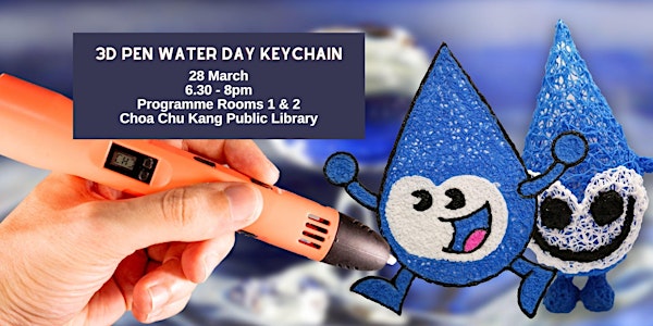 3D Pen Water Day Keychain