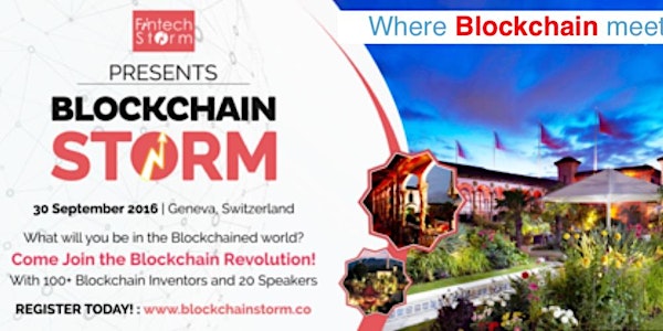 Blockchain STORM Geneva 30 Sep 2016