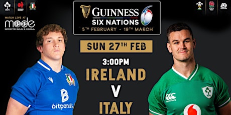 Six Nations  Rugby- Sunday 27th February