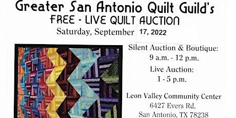 Greater San Antonio Quilt Guild Live Auction tickets