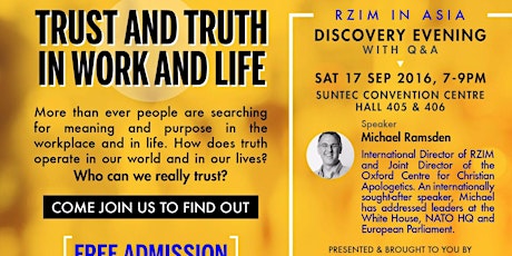 RZIM in Asia - Discovery Evening: Trust and Truth in Work and Life