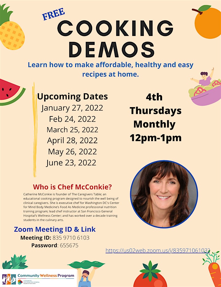 Virtual Cooking Demos With Chef Catherine image