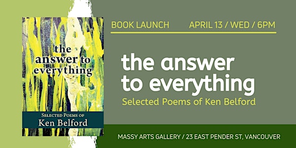 Book Launch / “The Answer to Everything” by Ken Belford
