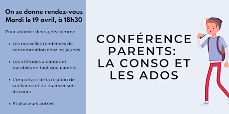 Conférence parents : Aborder la consommation avec son ado