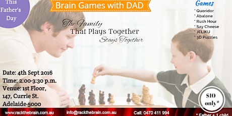 Brain Games with Dad - Challenge your Dads primary image