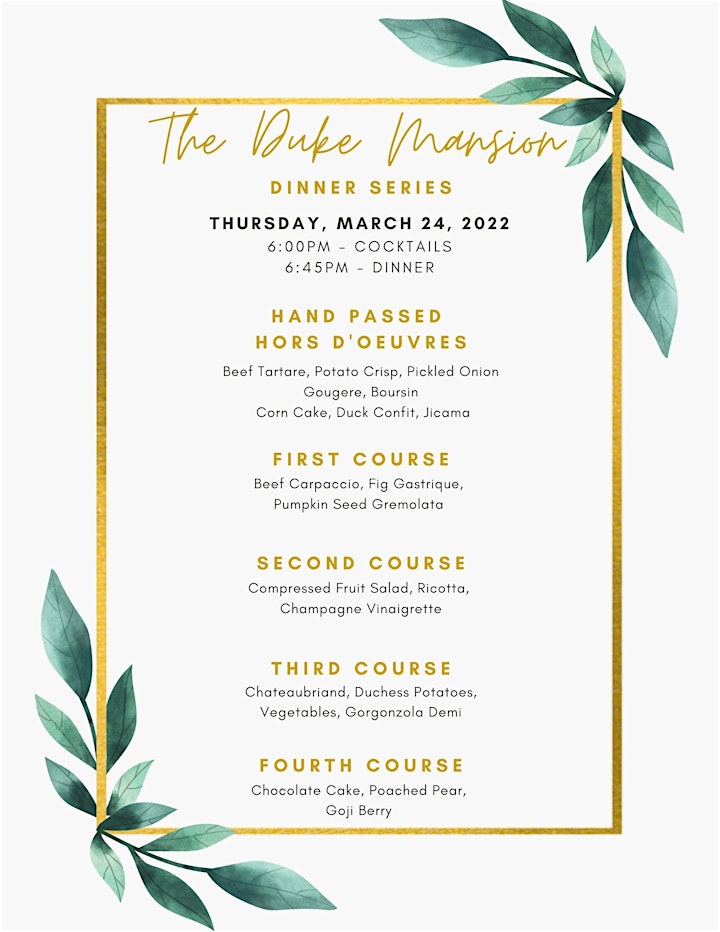 The Duke Mansion Dinner Series image