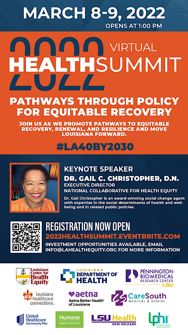 2022 Health Summit: Pathways through Policy for Equitable Recovery image