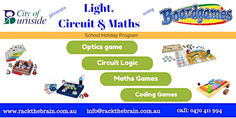 Light, Circuits, Maths and more using Board Games - 5 sessions (8+ yrs) primary image