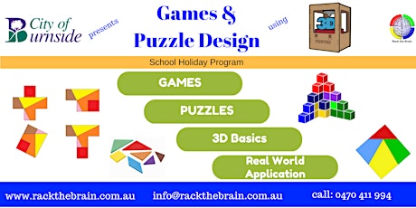 Design Games and Puzzles using 3D Printing - 5 sessions (8+ yrs) primary image