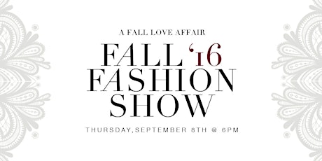 Fall Fashion Event 2016 primary image