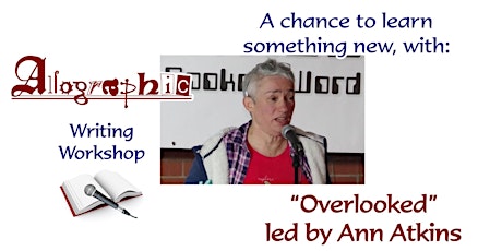 Imagen principal de Allographic writing workshop: “Overlooked” led by Ann Atkins