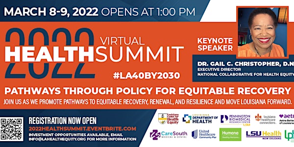 2022 Health Summit: Pathways through Policy for Equitable Recovery