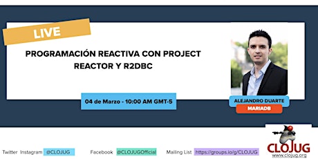 Programación Reactiva con Project Reactor y R2DBC - Alejandro Duarte  primärbild