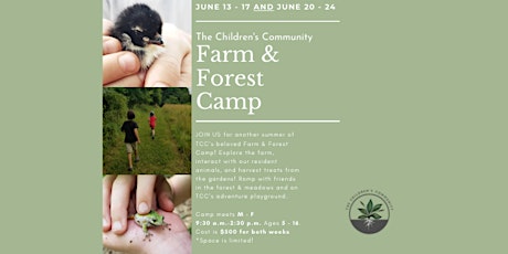 TCC Farm & Forest Camp 2022 - TWO-WEEK PACKAGE primary image