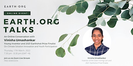 Earth.Org Talks: An Online Conversation with Vinisha Umashankar primary image