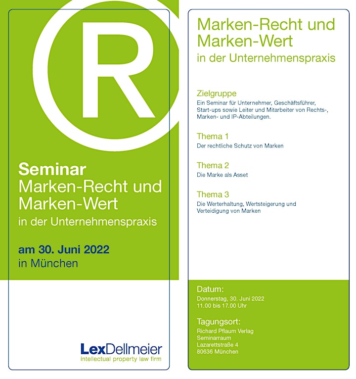 Seminar: Marken-Recht und Marken-Wert in der Unternehmenspraxis: Bild 