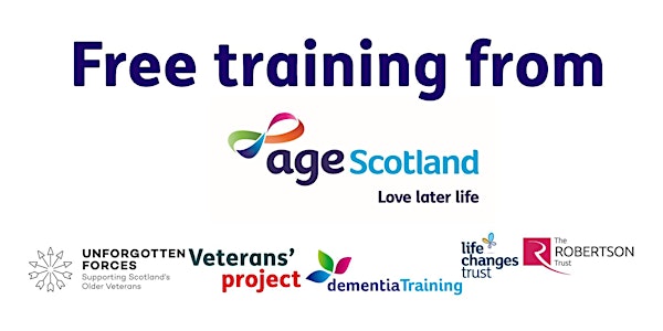 Dementia awareness training - video conference: Tue 19th Apr 09.30 to 11.30