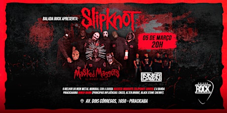 Imagem principal do evento Balada Rock Apresenta: SLIPKNOT Cover (Masked Maggots)