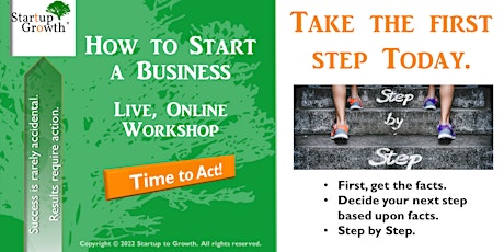 3.7.22 How to Start  a Business Workshop: Online, Live, Interactive