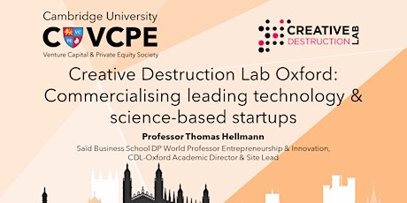 CDL Oxford: Commercialising leading technology & science-based startups tickets