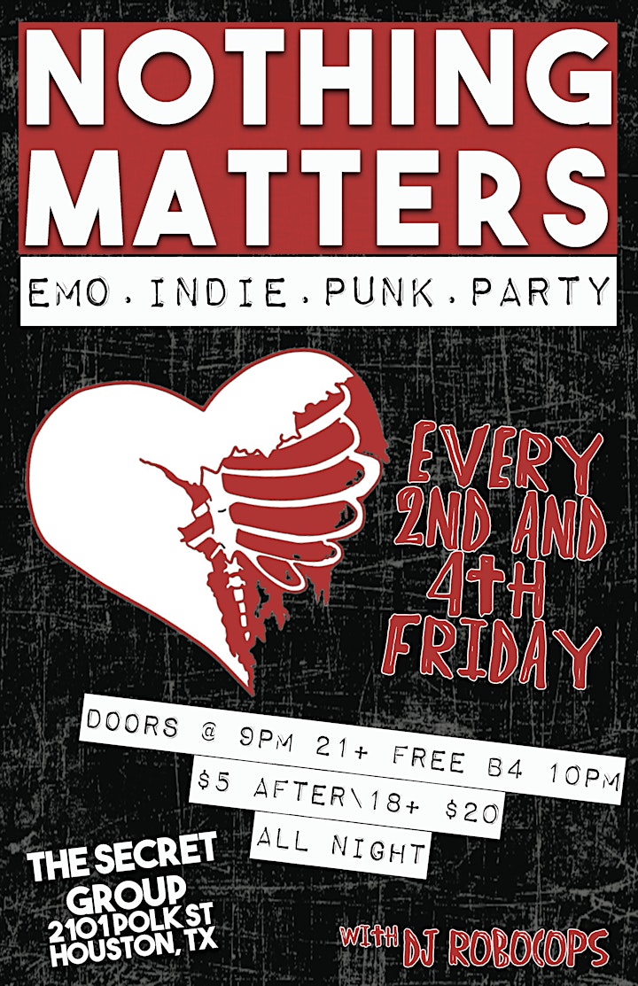 NOTHING MATTERS Emo | Indie | Punk Dance Party image