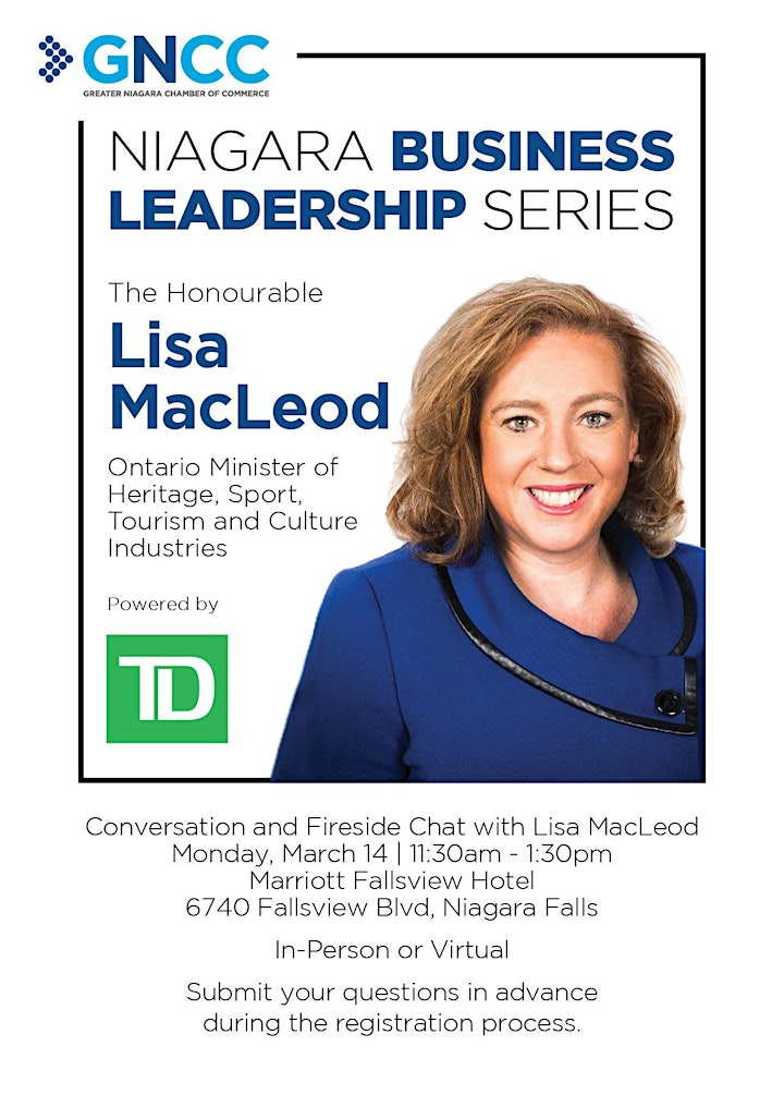 
		Niagara Business Leadership Series with The Honourable Lisa MacLeod image
