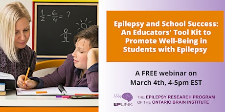 An Educators’ Tool Kit to Promote Well-Being in Students with Epilepsy primary image