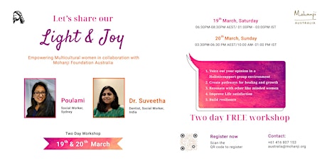Image principale de Let’s share our light and joy - Women’s  Day Special