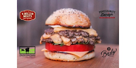 @burgerjunkies x V. Miller Meats #kindalocalburger pop up burger dinner primary image