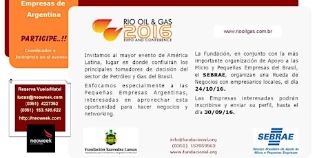 Imagen principal de Feria: RIO OIL & GAS 2016