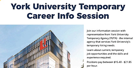 York University Temporary  Career Info Session primary image