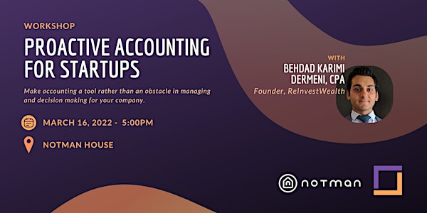 Proactive Accounting for Startups