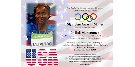 Award Dinner for Olympian Dalilah Muhammad primary image