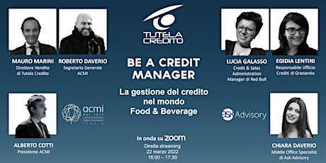 Be a Credit Manager - La gestione del credito nel mondo Food & Beverage