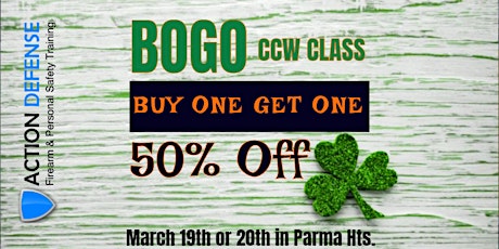 MARCH MANIA Buy one Get One 50% off!  |   1-Day CCW Course - PARMA HTS.