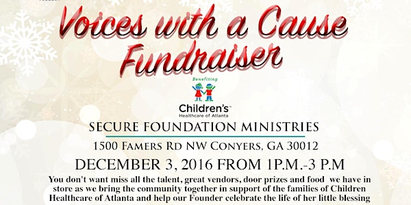 Voices With A Cause Fundraiser