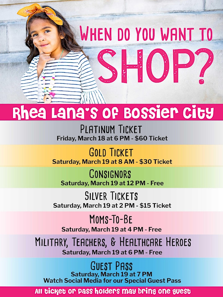 Rhea Lana's of Bossier City Spring & Summer Children's Consignment Sale image