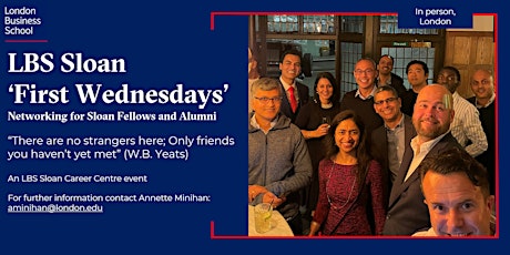 LBS Sloan First Wednesday - In person, London tickets