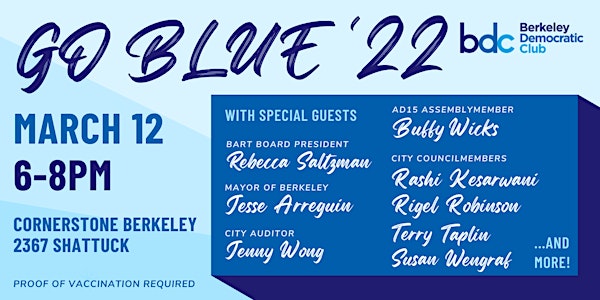 Go Blue '22: The Berkeley Democratic Club's Gala