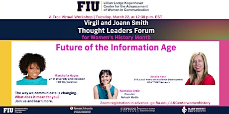 Virgil and Joann Smith Thought Leader Forum - Future of the Information Age primary image