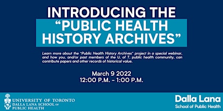 Introducing the “Public Health History Archives”