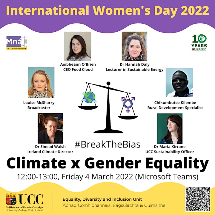 UCC - International Women's Day 2022 - Climate x Gender Equality Panel image
