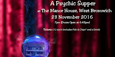 A Psychic Supper at The Manor House West Bromwich primary image