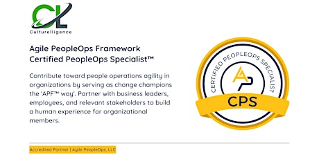 APF Certified PeopleOps Specialist™ (APF CPS™) | May 31-June 01, 2022 Tickets