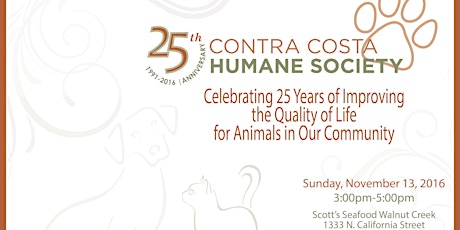 Contra Costa Humane Society's 25th Anniversary Celebration primary image