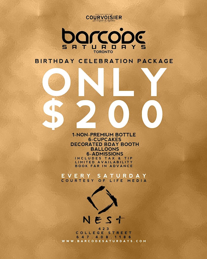FREE CHAMPAGNE BOTTLES & FREE COVER FOR LADIES @BARCODE SATURDAYS EVERY SAT image