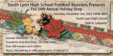 34th Annual South Lyon Football Holiday Shop tickets
